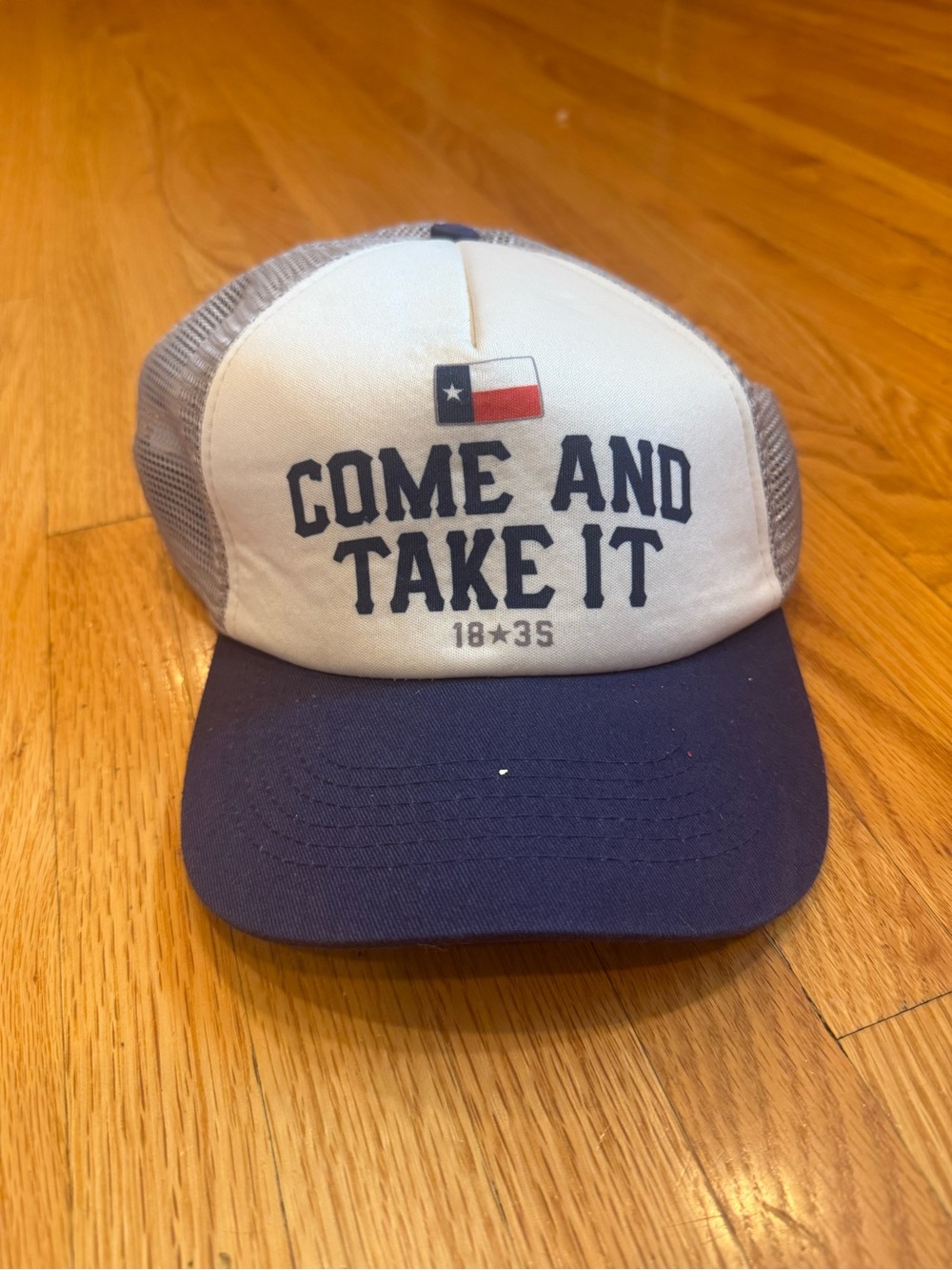 Confederate Come And Take It Trucker Hat - White and Navy